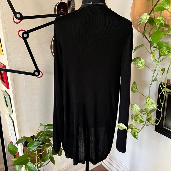Layafette 148 Slinky Black Cardigan - Size P - Picture 2 of 5